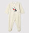 Babies' Plain Beige Velour Sleepsuit MONTELIMAR CHINE beige