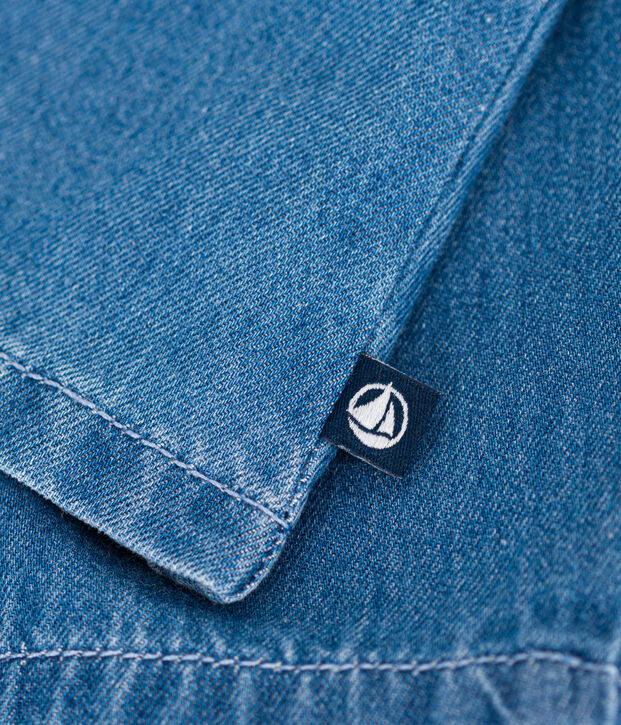 Babies' lightweight denim blouse blue