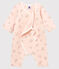 Baby Girls' Tube Knit Sleepsuit FLEUR+FONTAINE pink/MULTICO blue