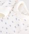 Babies' cotton pyjama suit with a small cloud-design collar white/multicolor
