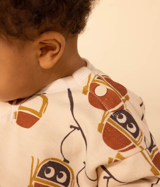 Babies' Patterned Fleece Sweatshirt AVALANCHE white/MULTICO
