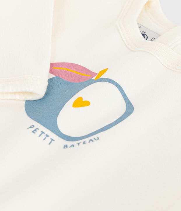 Baby sweatshirt in soft and warm cotton MILK