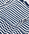 Babies' Striped Short-Sleeved Slub Jersey Dress MEDIEVAL blue/MARSHMALLOW white