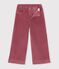 Children's wide-leg corduroy trousers pink