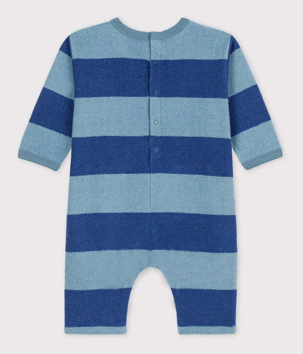 Babies' Brushed Terry Jumpsuit blue/blue