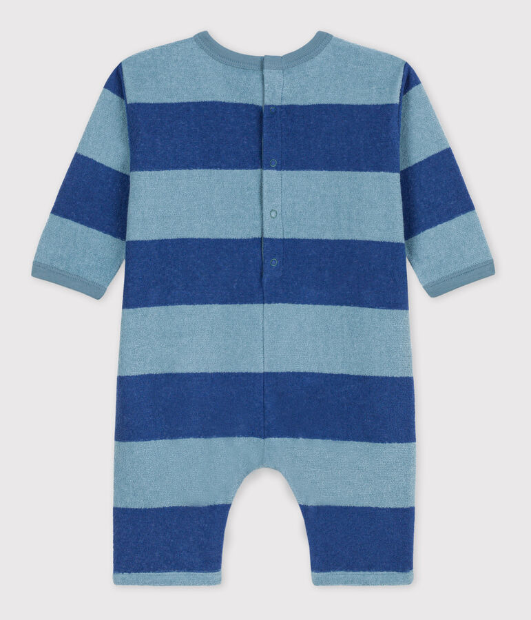 Babies' Brushed Terry Jumpsuit blue/blue