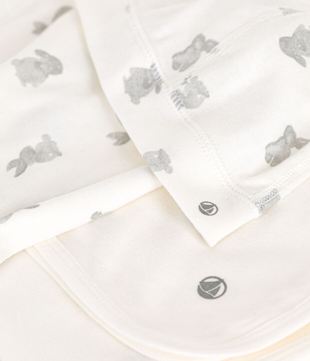 Babies' Cotton Clothing - 3-Pack white/grey