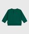 Babies' Petit Bateau embroidered cotton sweatshirt EVERGREEN green