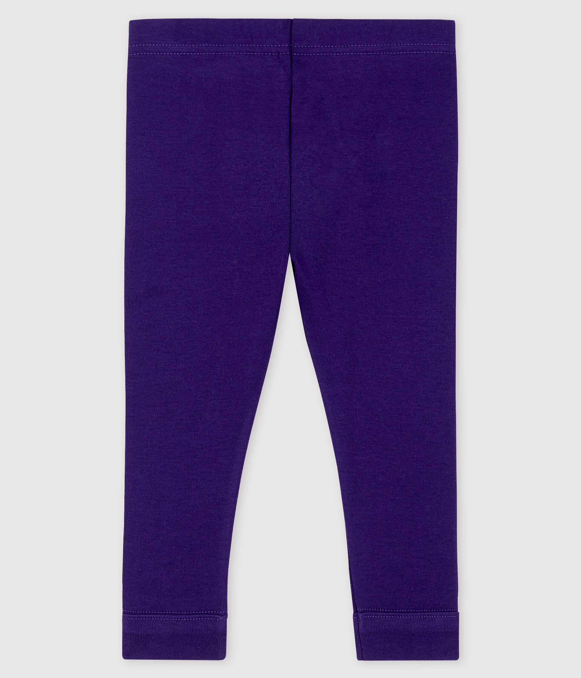 Baby girl's leggings in plain 1x1 rib knit ROXO Petit Bateau