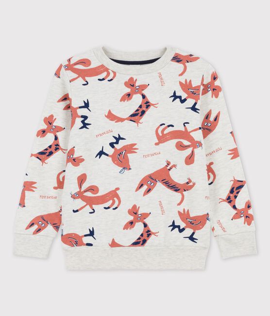 Children's Unisex Fleece Sweatshirt MONTELIMAR beige/MULTICO white