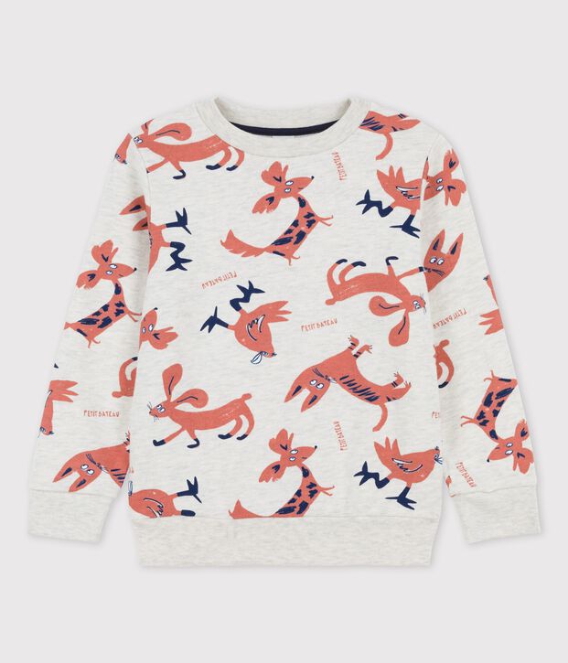 Children's Unisex Fleece Sweatshirt beige/multicolor