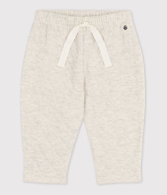 Babies' Quilted Tube-Knit Trousers MONTELIMAR CHINE beige