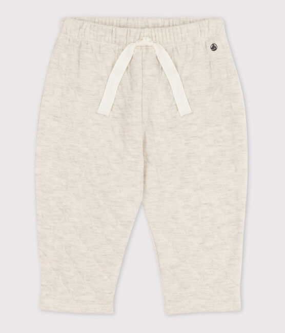 Babies' Quilted Tube-Knit Trousers MONTELIMAR CHINE beige
