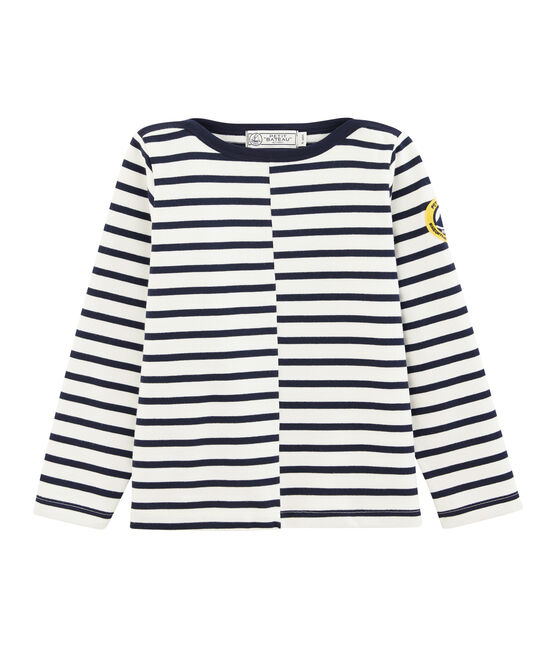 Children's Sailor Top MARSHMALLOW white/SMOKING blue