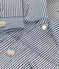 Girls' Stripy Cotton Jacket MEDIEVAL blue/MARSHMALLOW white