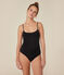 Women's Cotton and Elastane Bodysuit black