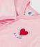 Babies' plain velour pyjama suit with a placed design CHARMI