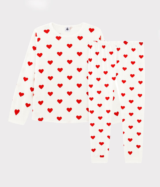 Red heart print cotton pyjama and briefs gift set variante 1