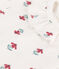 Babies' Short-Sleeved Cotton Floral Print Bodysuit MARSHMALLOW white/MULTICO white