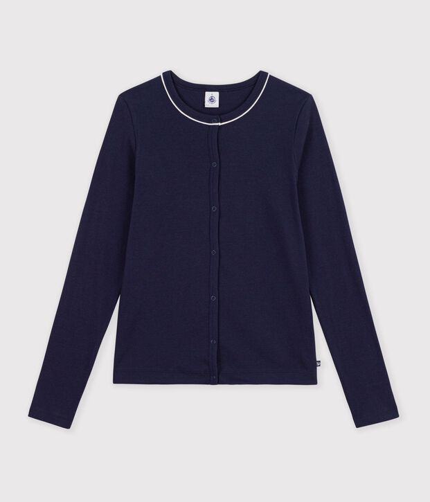 Women's plain cotton cardigan SMOKING