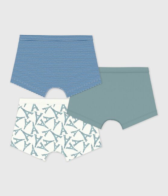 Pack of children's Eiffel Tower cotton boxers with covered waistbands variante 1