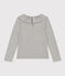 Girls' cotton blouse CHATON CHINE grey