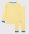 Unisex Pinstriped Organic Cotton Pyjamas ORGE yellow/MARSHMALLOW white