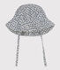 Babies' Blue Floral Cotton Gauze Sun Hat