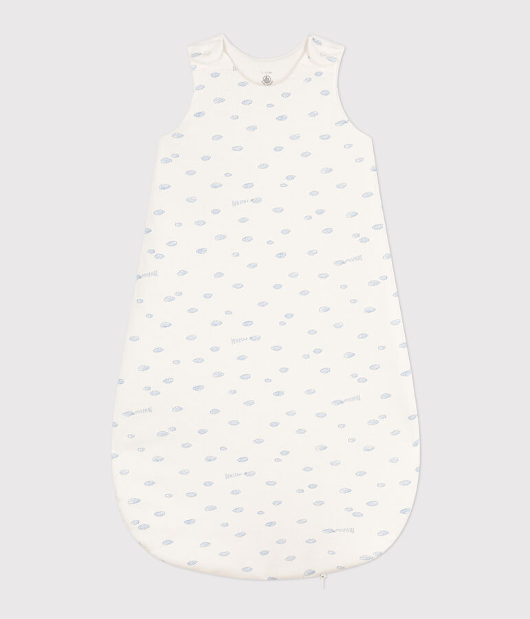 Cotton TOG 2-Rated cloud-pattern sleeping bag white/multicolor