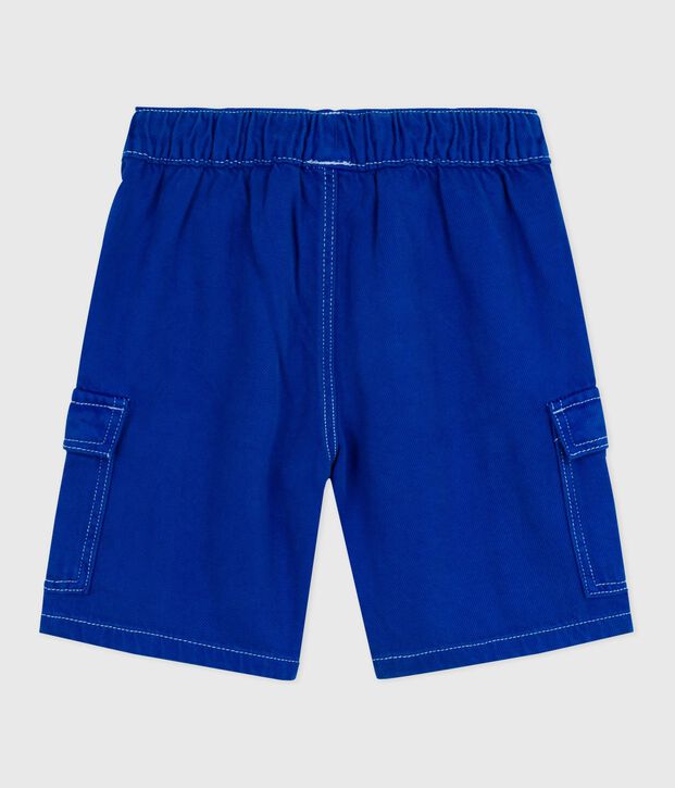 Children's cotton cargo Bermuda shorts blue