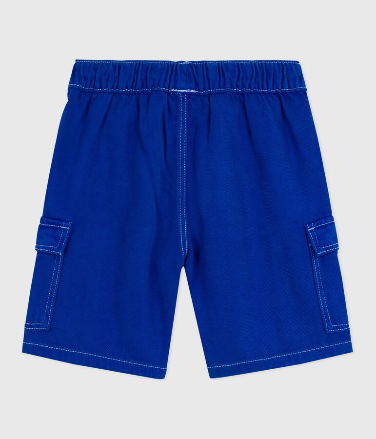 Children's cotton cargo Bermuda shorts blue