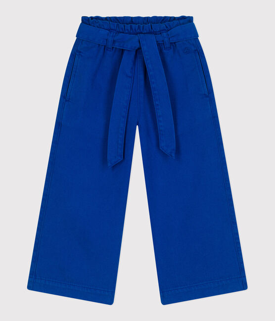 Children's cotton and Lyocell blend trousers. SURF blue