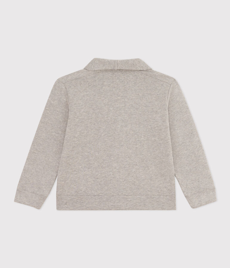Boys' cotton cardigan grey