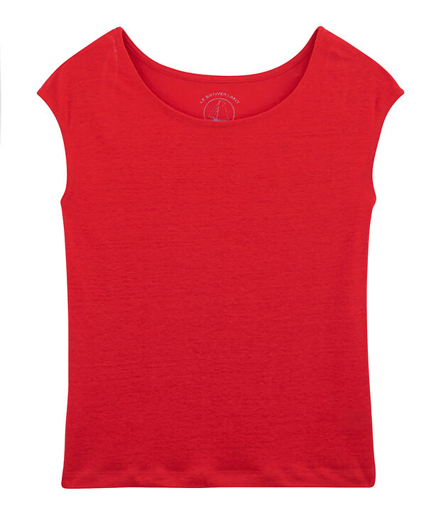 Women's Linen T-Shirt red