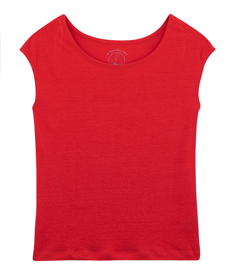 Women's Linen T-Shirt red