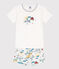Children's Unisex Short Cotton Explorer Pyjamas MARSHMALLOW white/MULTICO white