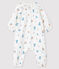 Baby Girls' Easy-Care Floral Print Jumpsuit MARSHMALLOW white/MULTICO white