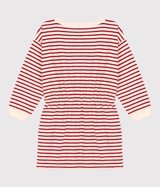 Children's Long-Sleeved Terry Dress AVALANCHE white/STOP