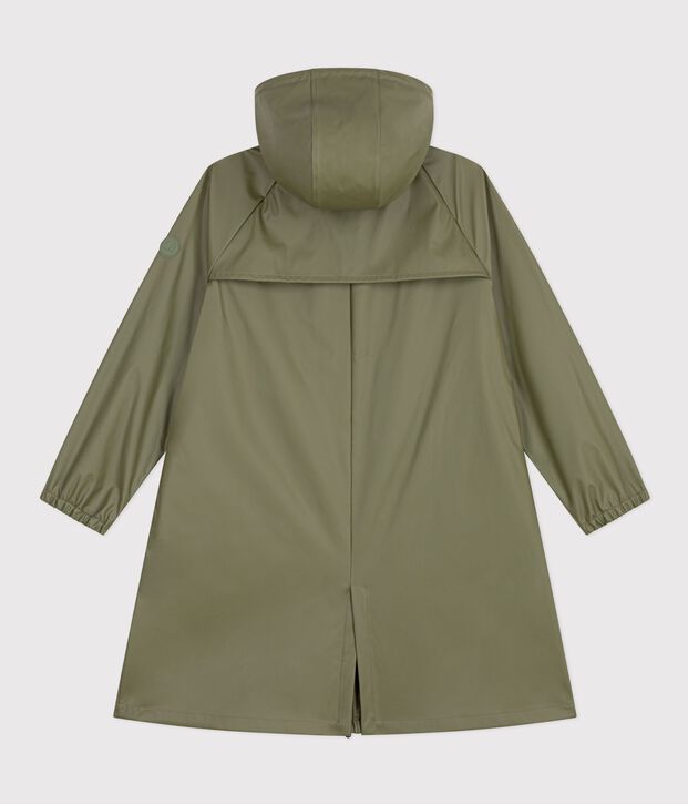 Women's long raincoat in two colours green