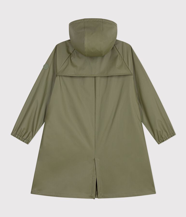 Women's long raincoat in two colours green