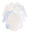 Surprise pack of 7 long-sleeved bodysuits for newborn baby boys variante 1
