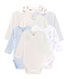 Surprise pack of 7 long-sleeved bodysuits for newborn baby boys