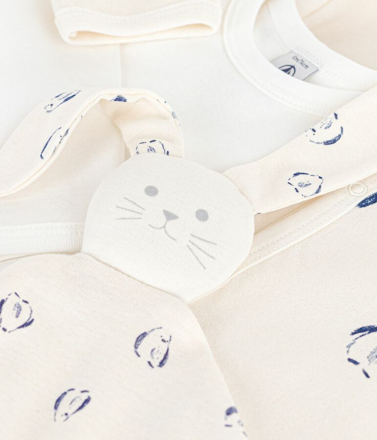 Babies' floral-print velour gift set multicolor