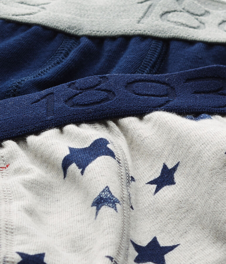 Pack of 2 boy's printed and plain stretch jersey boxers SPECIAL LOT 00