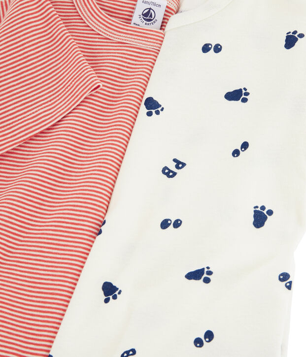 Boys' Yeti Footprint Short-sleeved T-Shirt - 2-Piece Set multicolor