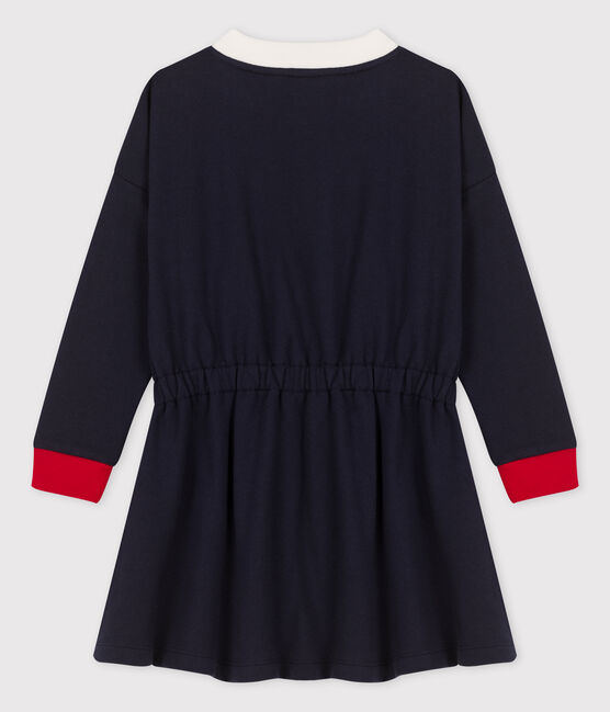 Girls' Long-Sleeved Fleece Dress SMOKING blue
