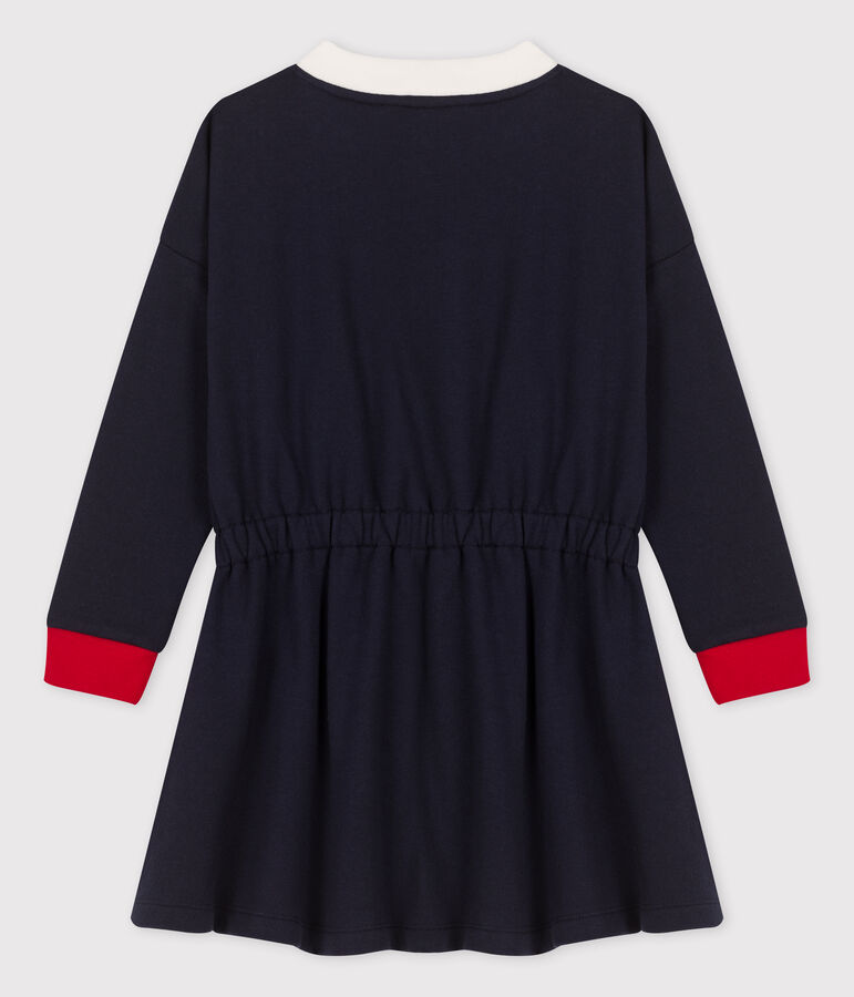 Girls' Long-Sleeved Fleece Dress blue