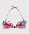 Women's Eco-Friendly Bikini Top PATIENCE pink/MULTICO white