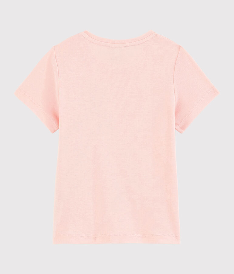 Girls' Short-Sleeved Cotton T-Shirt pink
