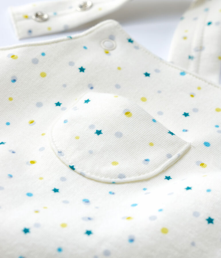 Babies' Double-Sided Organic Cotton Jersey Playsuit white/multicolor